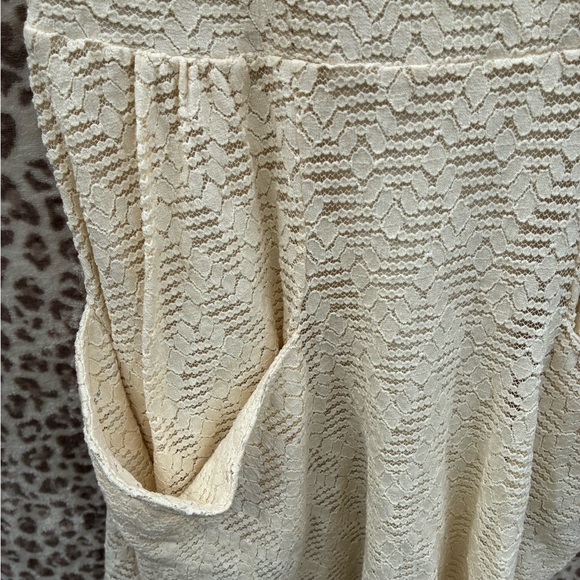 Free People Ivory Tea Poppy Stretch Lace Mini Dress - Picture 4 of 5